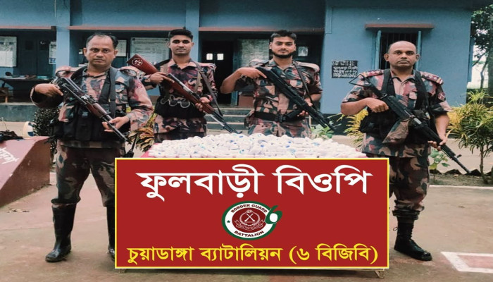 চুয়াডাঙ্গা সীমান্তে ১২ লাখ ৪১ হাজার টাকার ভারতীয় অবৈধ পণ্য জব্দ
